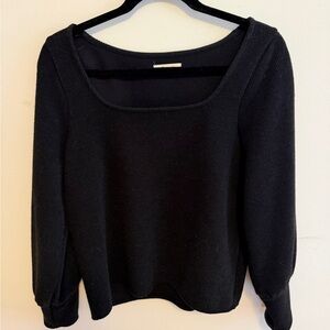 Madewell Black Knit Top